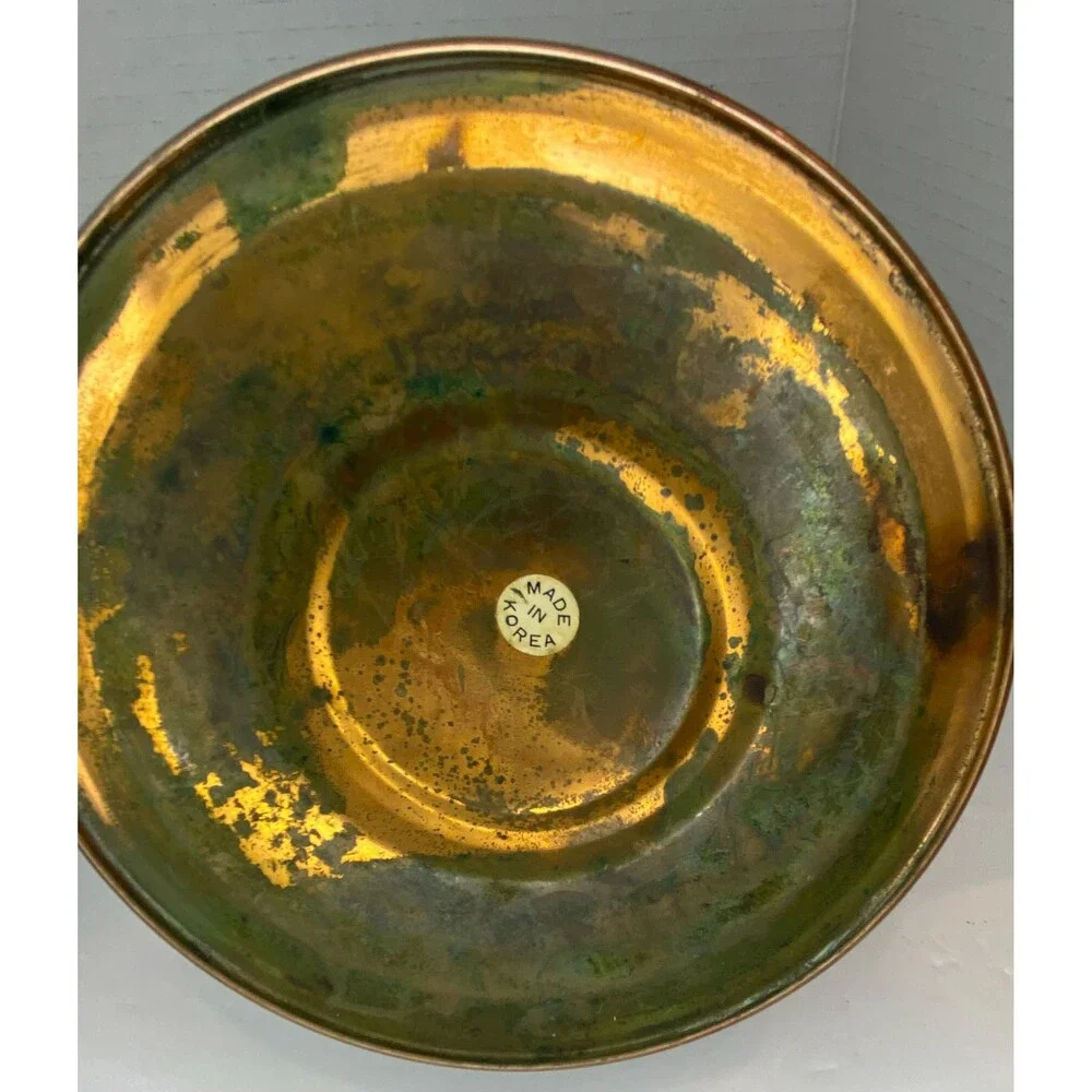 Vintage Copper Kettle with  Porcelain Handle and Lid
